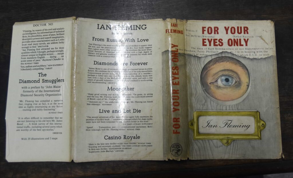 A rare first edition of For Your Eyes Only signed by Ian Fleming is on sale for £8,000, complete with its original dust jacket and prized James Bond heritage