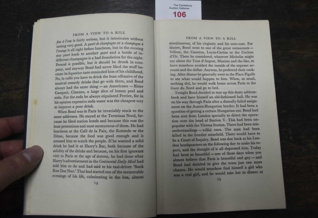 A rare first edition of For Your Eyes Only signed by Ian Fleming is on sale for £8,000, complete with its original dust jacket and prized James Bond heritage