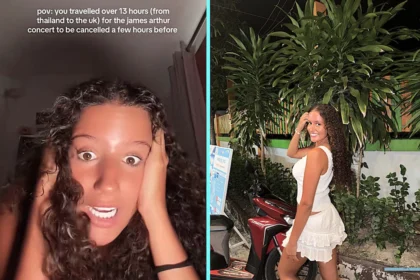 Fan flies 13 hours from Bangkok spending £843 to see James Arthur in Nottingham only to discover concert cancelled hours before. She refuses to return to Thailand.