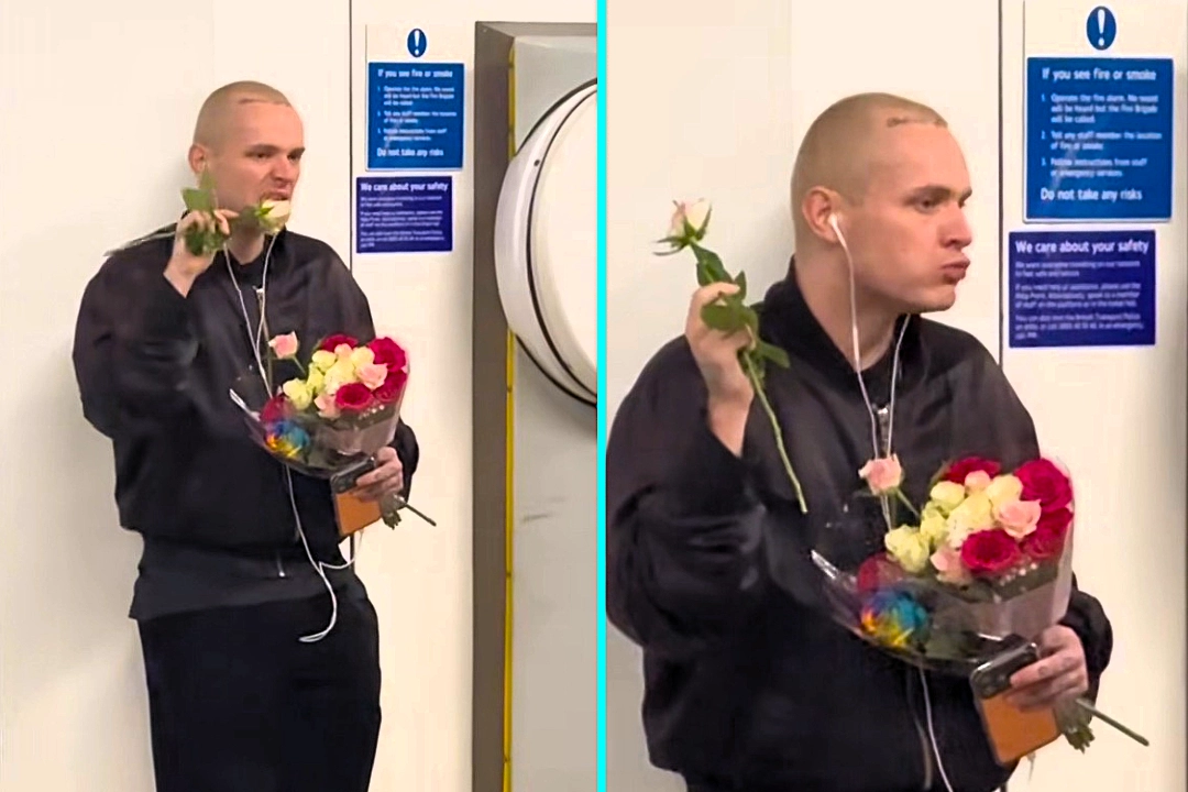 Heartbroken singer Dan Devlin stunned commuters by eating a bouquet of roses at Embankment Tube station, a viral stunt to promote his new single Someone Else