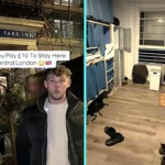 Tourists are stunned after a £10 overnight stay in central London reveals packed bunk beds, shared showers and reactions comparing it to prison but praising the price.