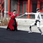 Humanoid robot L7 filmed wielding sword with terrifying expertise for Chinese New Year dance. The 5ft 6in bot with 55 moving joints leaves viewers fearing robot future.
