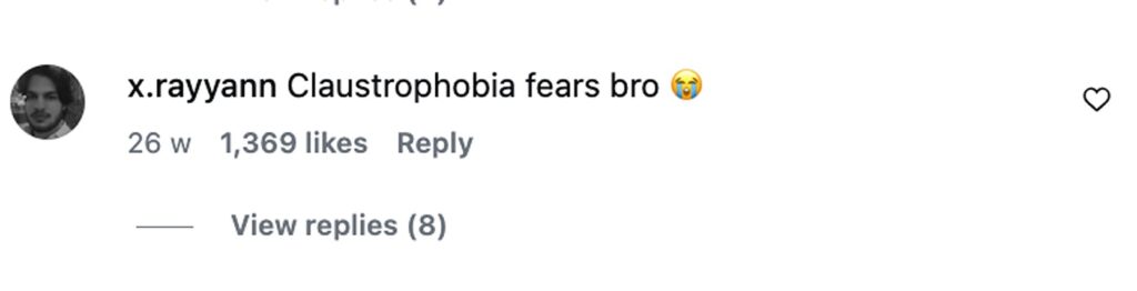 Social media comment on the post of A man living in a tiny concrete box with no windows and a ceiling so low he can't stand up pays just £40 a month in rent - and turned his cramped space into a viral influencer career.