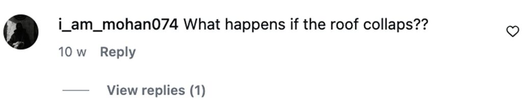 Social media comment on the post of A man living in a tiny concrete box with no windows and a ceiling so low he can't stand up pays just £40 a month in rent - and turned his cramped space into a viral influencer career.