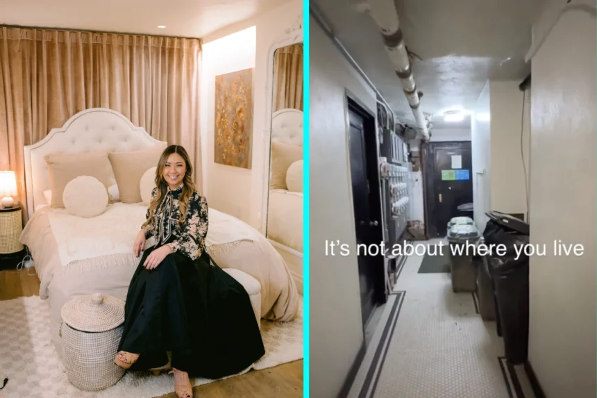 Woman pays over £1m to live next to bin bags full of rubbish in New York City but says she has zero regrets - her stunning West Village apartment has a cosy Parisian vibe.