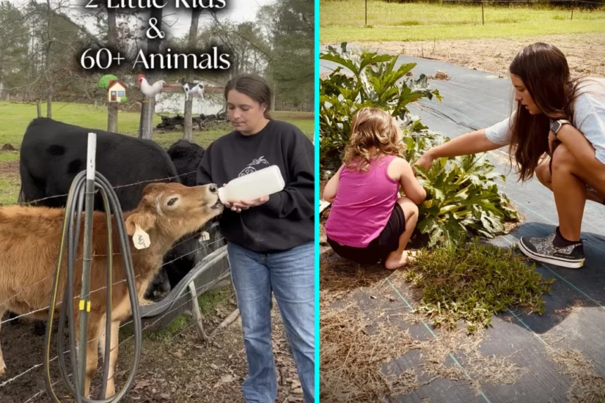 Samantha Polk turned to homesteading after supermarket food poisoned her kids. Mississippi family now hunts and grows all meals on their homestead.