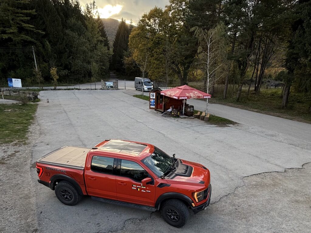 A Kuwaiti engineer drove his £81,000 Ford Raptor through 22 countries across Europe and the Middle East for just £2,400 in fuel - and finding parking for the monster truck was a "daily survival mission".