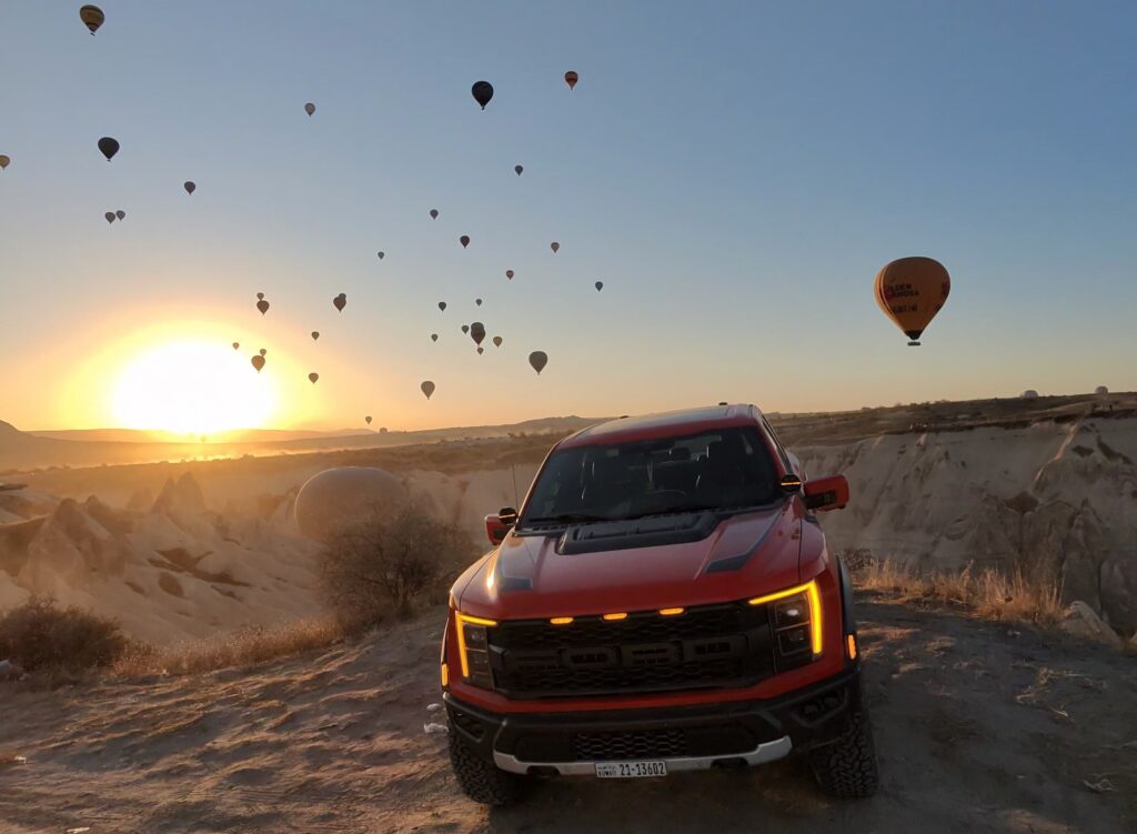 A Kuwaiti engineer drove his £81,000 Ford Raptor through 22 countries across Europe and the Middle East for just £2,400 in fuel - and finding parking for the monster truck was a "daily survival mission".