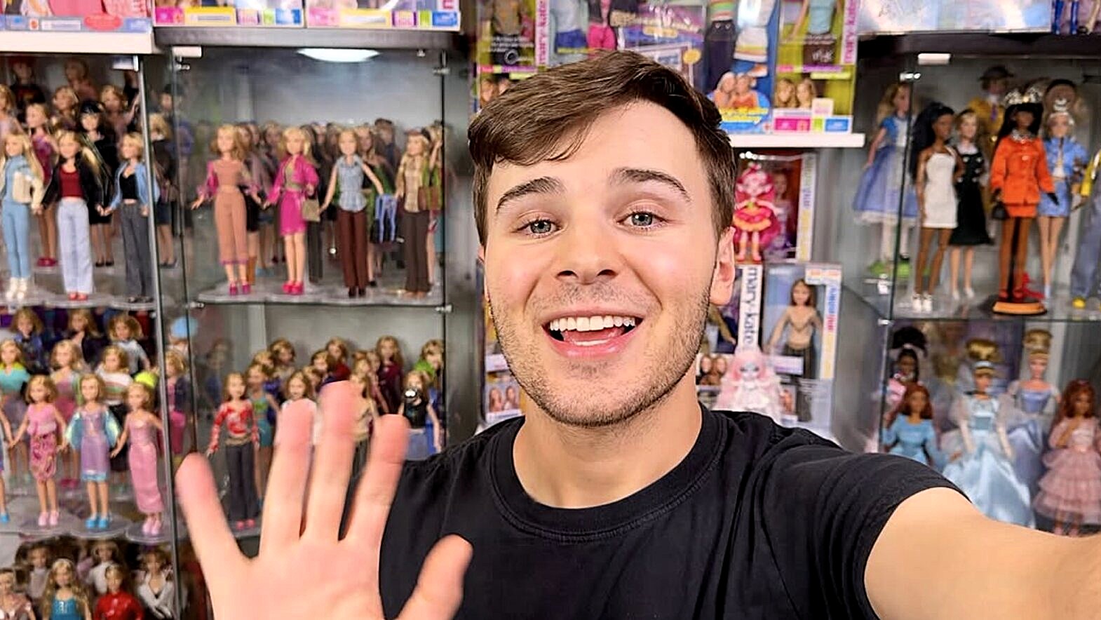 Man spends £23,000 on celebrity doll collection including Britney Spears and Spice Girls. Grant says people don't understand why his hobby brings him so much joy.