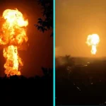 Locals fled as a mud volcano erupted in San Juan de Urabá, Colombia, sending a towering fireball into the night sky, tearing open the ground and forcing evacuations.