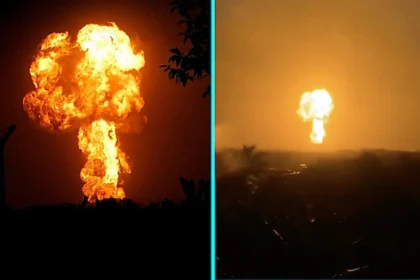 Locals fled as a mud volcano erupted in San Juan de Urabá, Colombia, sending a towering fireball into the night sky, tearing open the ground and forcing evacuations.