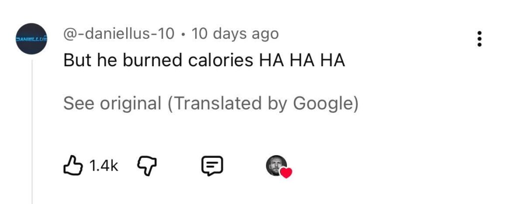 Social media comment on the post of A Polish YouTuber heated his entire home using 133 Lidl doughnuts for just £2.49 - cheaper than wood - after calculating that the sugary treats pack enough calories to rival a log burner.