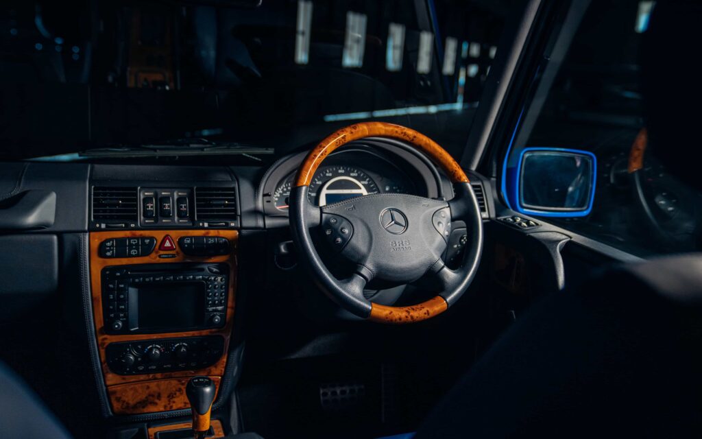 A rare right hand drive Mercedes Benz G 55 AMG built for Dubai royalty with just 143 miles is on sale for £100,000, offering royal provenance and prototype status