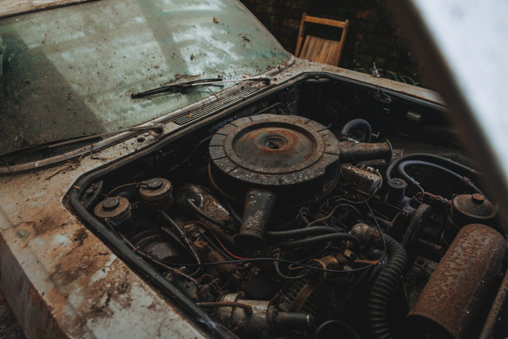 A rare 1969 Jensen FF left untouched in a barn for 34 years is heading to auction for up to £35,000, complete with original paint, paperwork and matching numbers