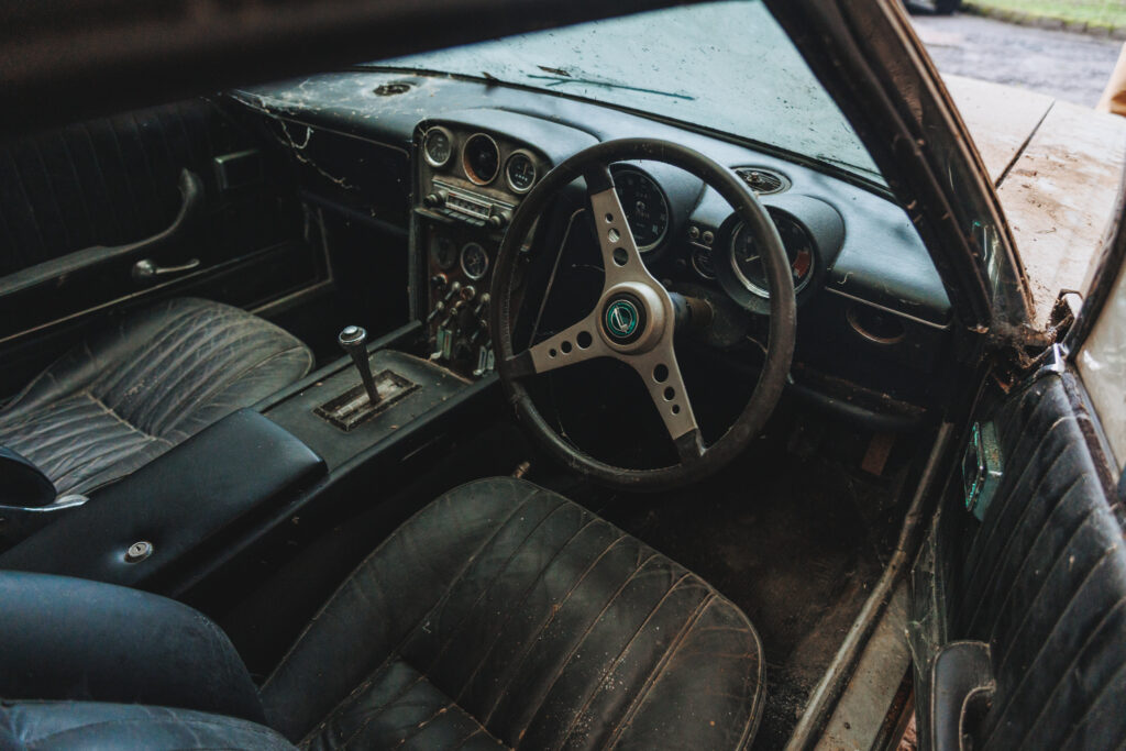 A rare 1969 Jensen FF left untouched in a barn for 34 years is heading to auction for up to £35,000, complete with original paint, paperwork and matching numbers