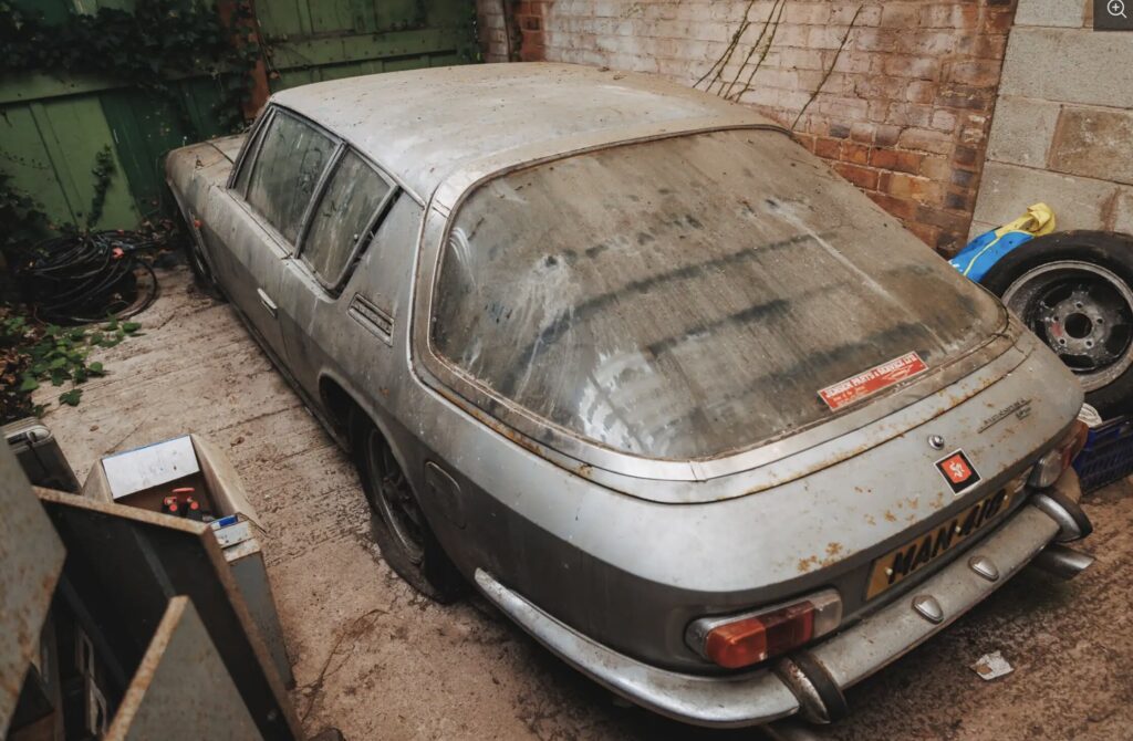 A rare 1969 Jensen FF left untouched in a barn for 34 years is heading to auction for up to £35,000, complete with original paint, paperwork and matching numbers