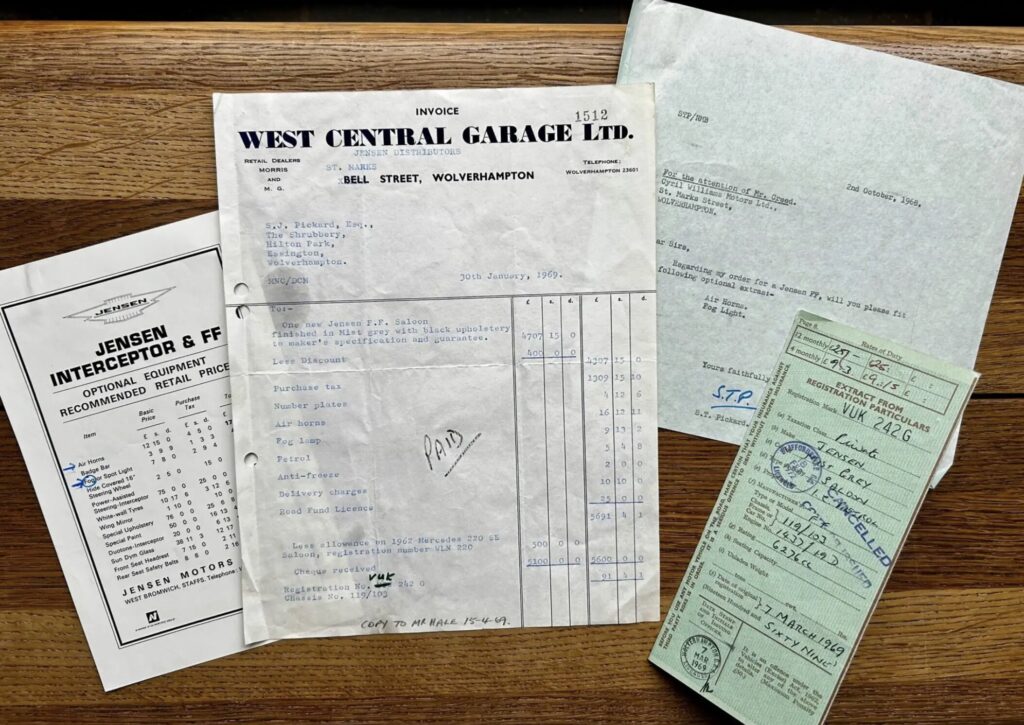 A rare 1969 Jensen FF left untouched in a barn for 34 years is heading to auction for up to £35,000, complete with original paint, paperwork and matching numbers