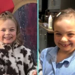 Peggy, 6, hacked off her shoulder-length hair to the scalp with nail scissors while parents slept in West Byfleet. Mum Alison Dean was speechless at new look.