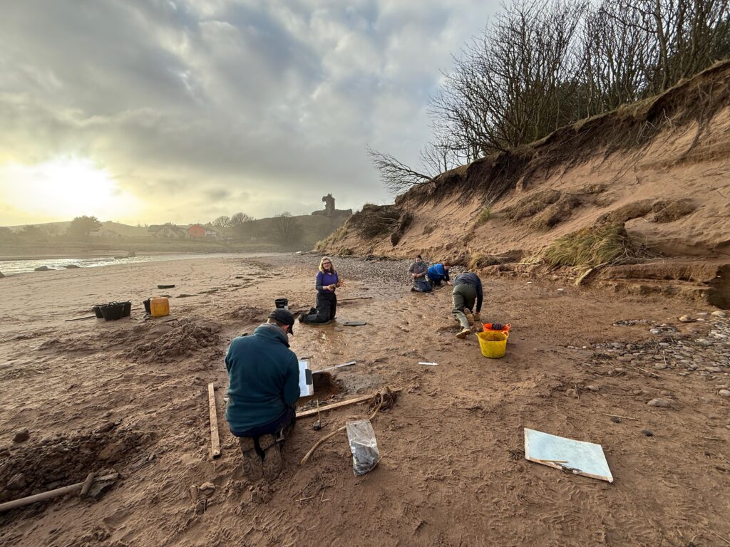 Dog walkers stumbled upon 2,000-year-old Roman-era footprints on a Scottish beach - but archaeologists had just 48 hours to record them before storms destroyed the site forever.