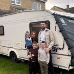 Couple transform dated 22-year-old caravan into a family dream holiday home for under £2,500 - their three kids now say they prefer caravan trips to holidays abroad.