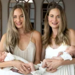 Identical twins defied incredible odds by welcoming baby girls on the exact same day in the same hospital - which also happened to be their own 32nd birthday.