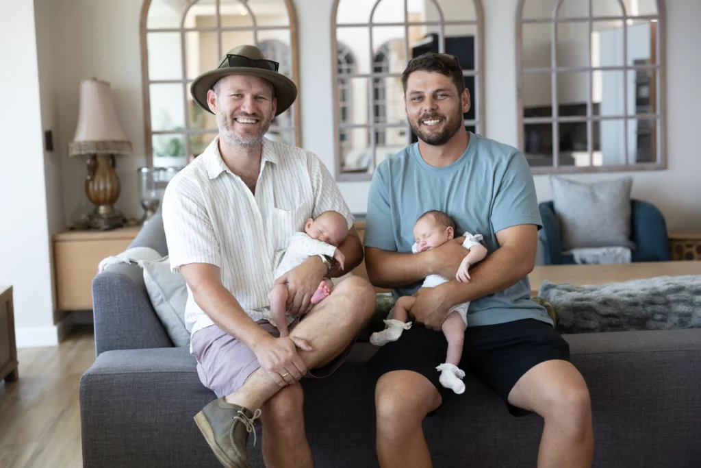 Identical twins defied incredible odds by welcoming baby girls on the exact same day in the same hospital - which also happened to be their own 32nd birthday.