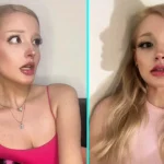Make-up artist Dara Mackenzie looks so much like Ariana Grande that people scream at her in the street - but trolls accuse her of impersonating the star. See the likeness.