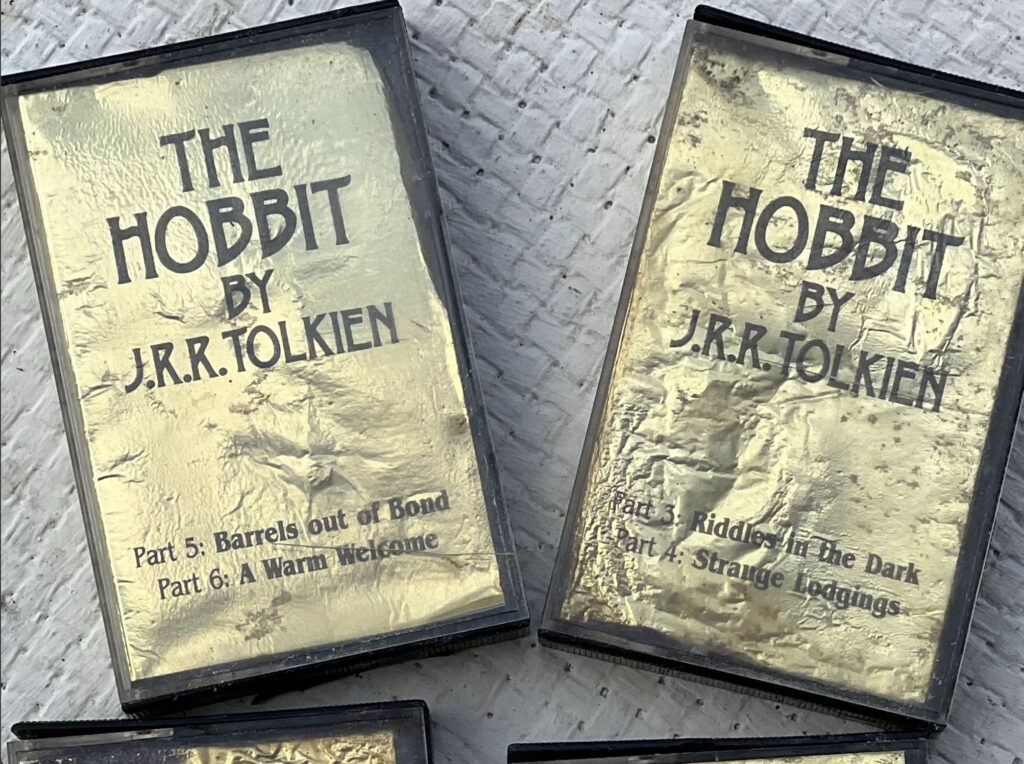Collector's item BBC cassette recordings of The Hobbit have been bizarrely unearthed buried on a railway line in Newcastle - and incredibly they still work after decades.