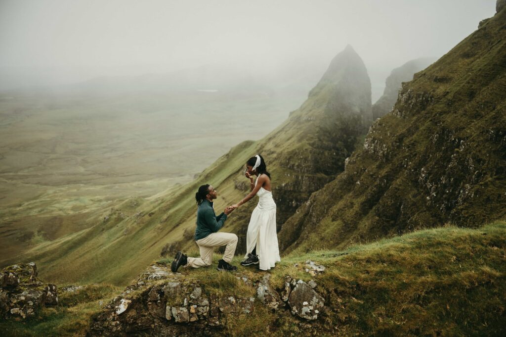 Junebug Weddings reveals 2026’s best engagement photos, with couples embracing cinematic backdrops from misty mountains to Lake Como for unforgettable romantic scenes