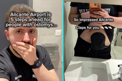 Brit abroad Luke Bennett was left stunned after discovering a dedicated stoma changing station at Alicante airport - calling it five steps ahead for people with hidden disabilities.