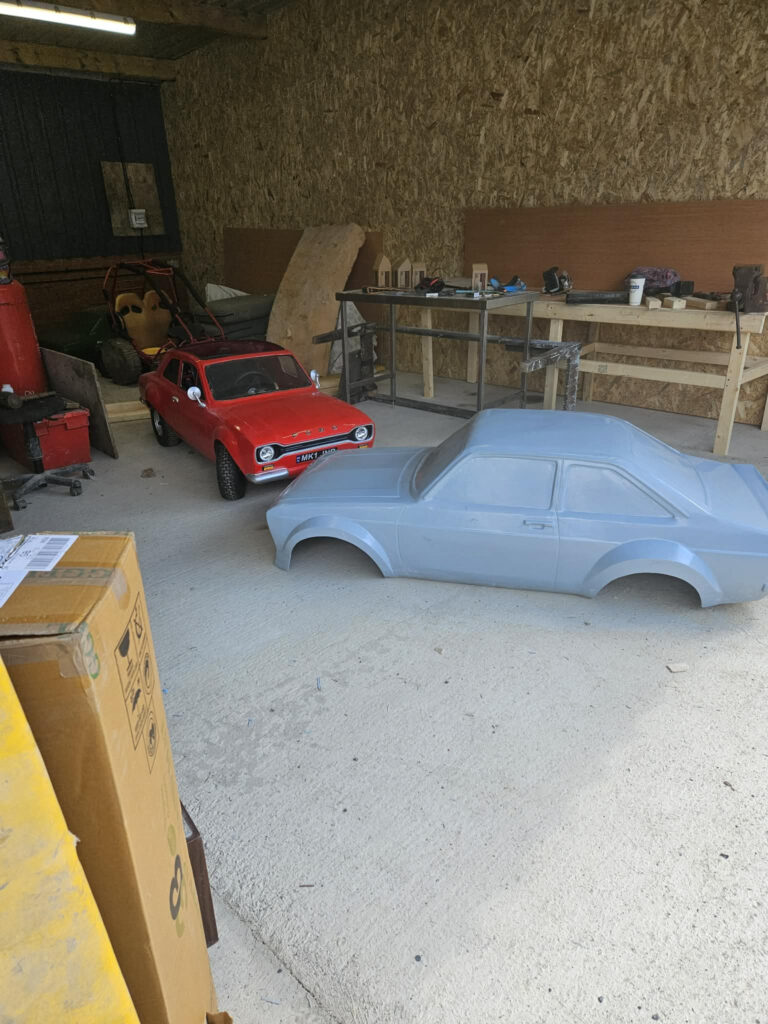 A dad builds £5,000 miniature cars and lets his six-year-old son test drive them, with the stunning half-scale motors wowing fans online with their realism.