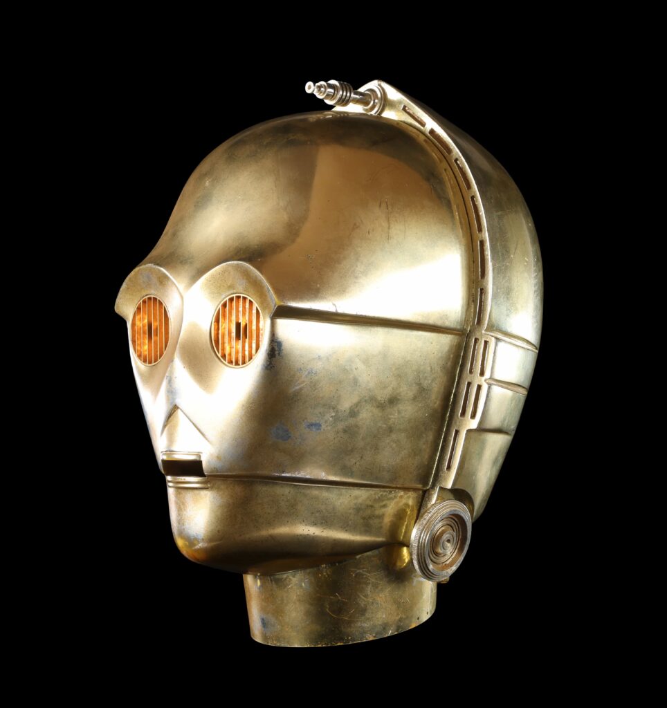 The harpoon gun used by Quint in the 1975 blockbuster Jaws is heading to auction for £370,000, alongside rare props from Star Wars and Gladiator.