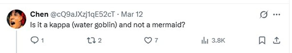 Social media comment on the post of Horrifying mermaid mummy with razor-sharp teeth and a tail fin found in an old Japanese house - and the rare mythical creature is now up for sale at an antiques market.