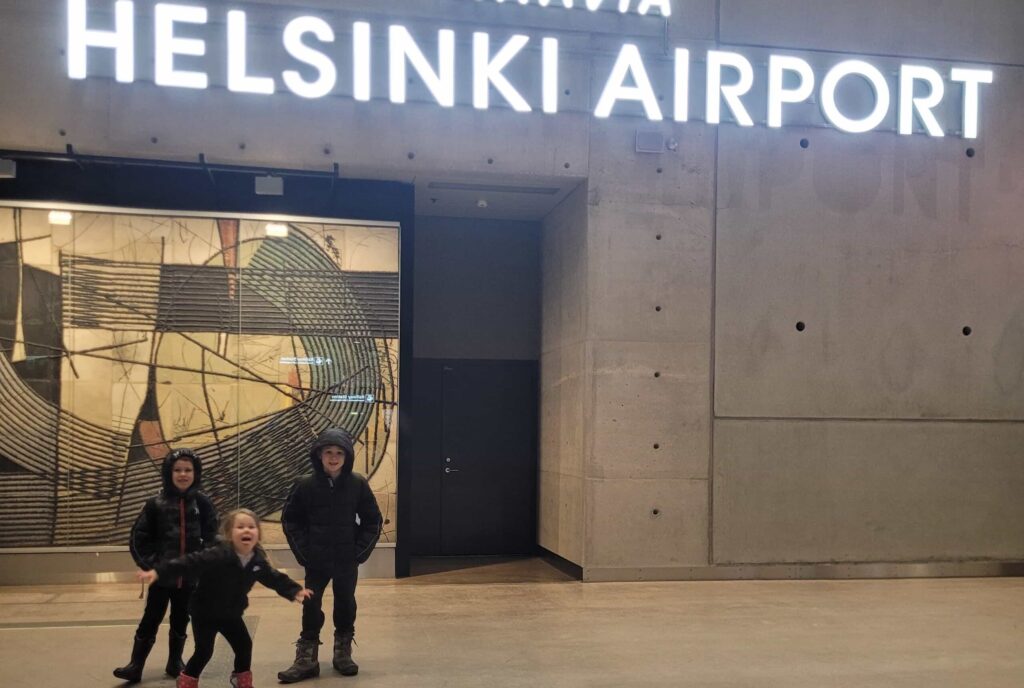 A family flew to Helsinki for a 24-hour adventure, exploring snowy forests and reindeer parks before returning home in time for school the next morning.