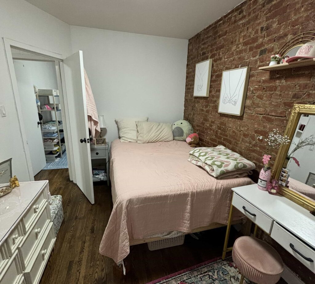 A dancer in New York pays nearly $4,000 a month to share a tiny cubicle sized apartment, saying the sky high rent is worth it while she chases her dream career.