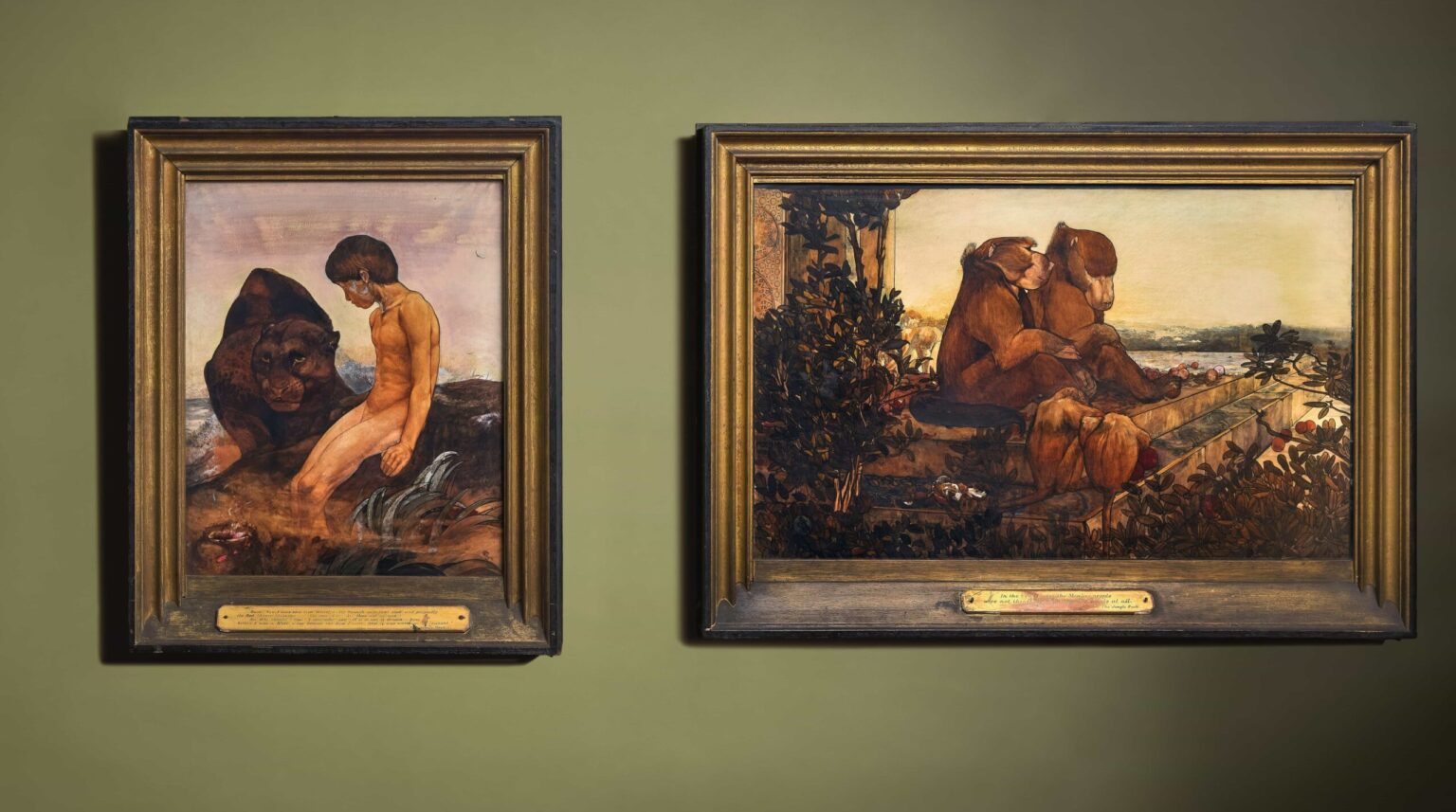 Two long-lost Jungle Book illustrations rediscovered in a London home stunned auctioneers, smashing estimates in a fierce bidding war and selling for a combined £130,480.