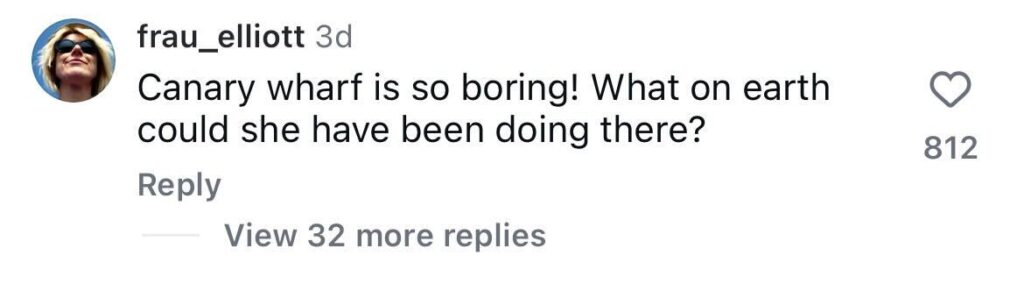 Social media comment on the post of Angelina Jolie spotted strutting through Canary Wharf in a white gown and blonde bob - leaving Londoners stunned while filming her new comedy movie Anxious People.