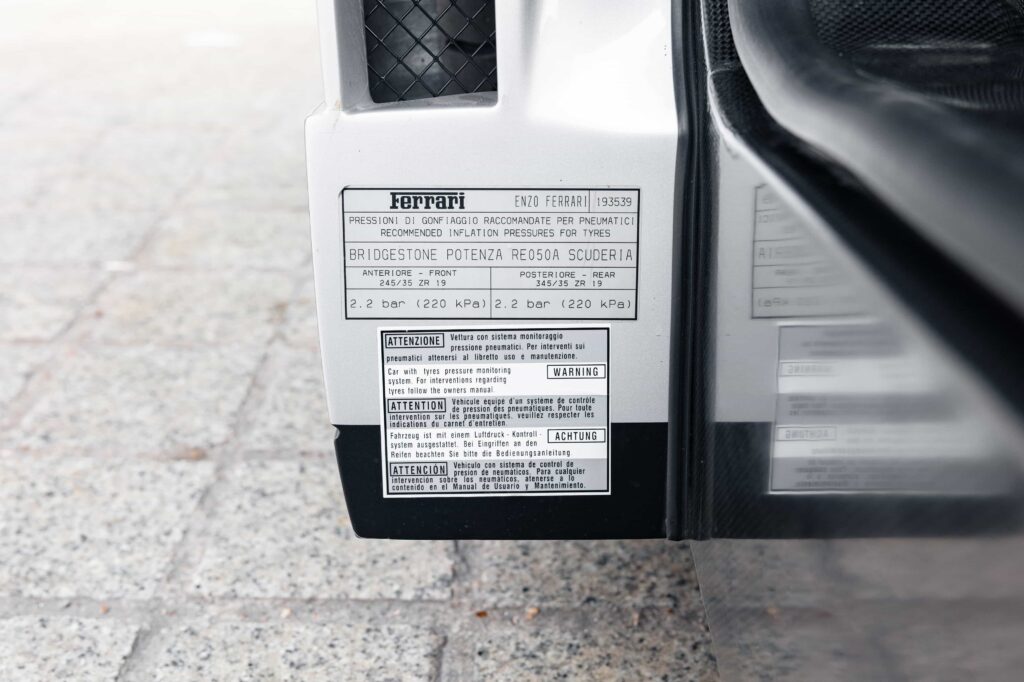 An ultra-rare Ferrari Enzo in a unique silver finish heads to market for €5.3m, with low mileage, full history and elite collector appeal driving intense interest