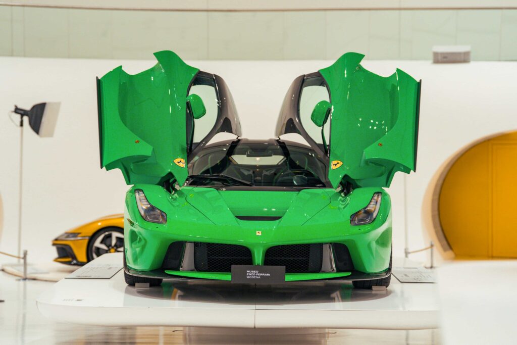 A one-of-a-kind bright green Ferrari LaFerrari once owned by Jamiroquai frontman Jay Kay has gone on sale for nearly £4 million after covering just 7,000 miles.