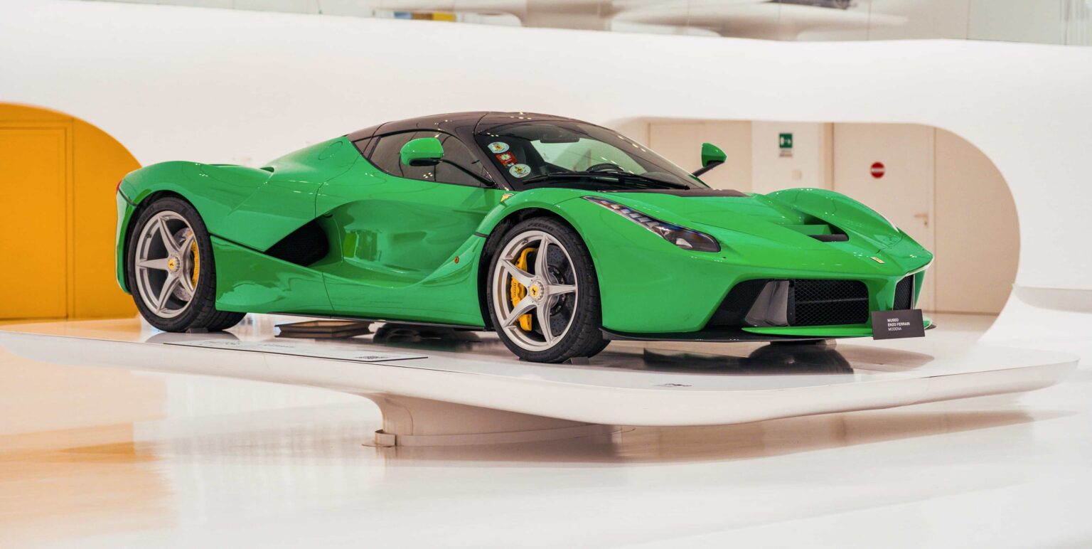A one-of-a-kind bright green Ferrari LaFerrari once owned by Jamiroquai frontman Jay Kay has gone on sale for nearly £4 million after covering just 7,000 miles.
