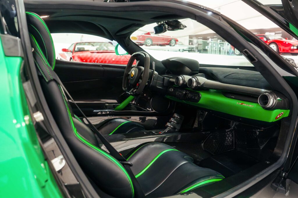 A one-of-a-kind bright green Ferrari LaFerrari once owned by Jamiroquai frontman Jay Kay has gone on sale for nearly £4 million after covering just 7,000 miles.