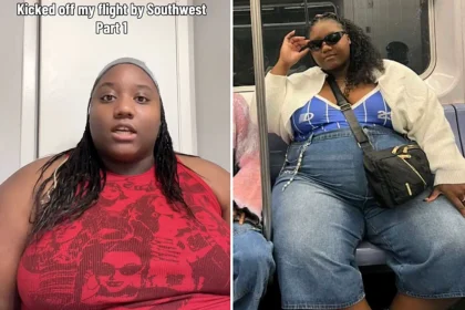 A plus-size passenger claims she was singled out and stopped from boarding her Southwest Airlines flight due to her size - leaving her embarrassed in front of other travellers.