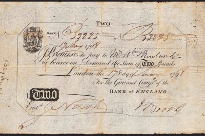 A rare 1895 Bank of England 10 pound note - believed to be the only one of its kind in private hands - is expected to sell for an eye-watering 26000 pounds at auction.
