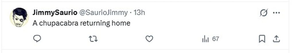 Social media comment on the post of Incredibly rare blue jet lightning was filmed shooting upwards into the sky during a fierce thunderstorm in Argentina - a phenomenon seen in just one in every 1,000 storms.