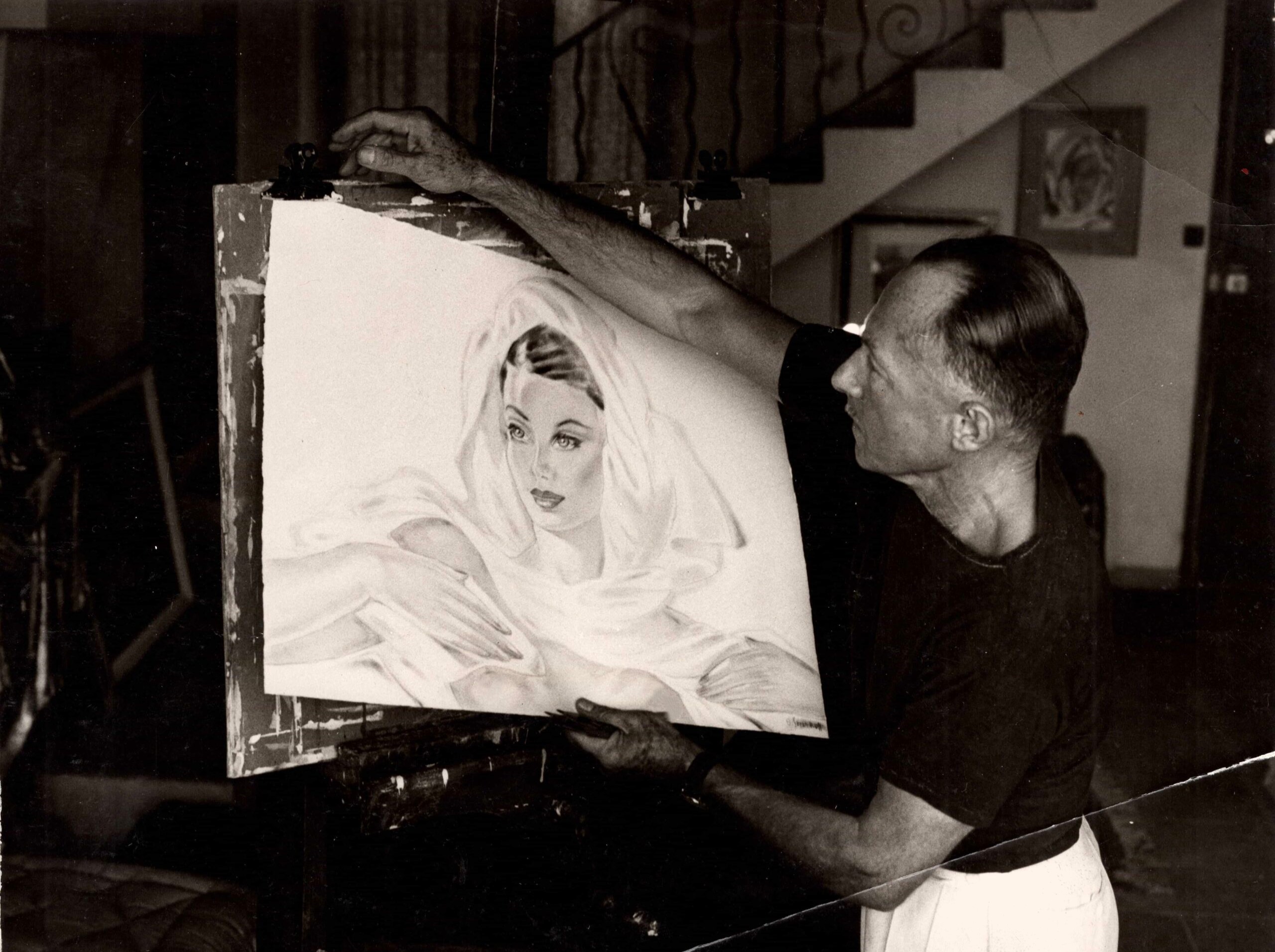 Portraits of Hollywood legends by artist Boris Smirnoff, once hidden in a Berkshire hotel, are heading to auction, revealing a rare glimpse into cinema’s golden age and elite circles