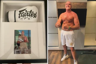 Signed gloves donated by Tyson Fury are set for a charity auction at a quirky Thailand pub, with proceeds supporting disadvantaged children at the Father Ray Foundation