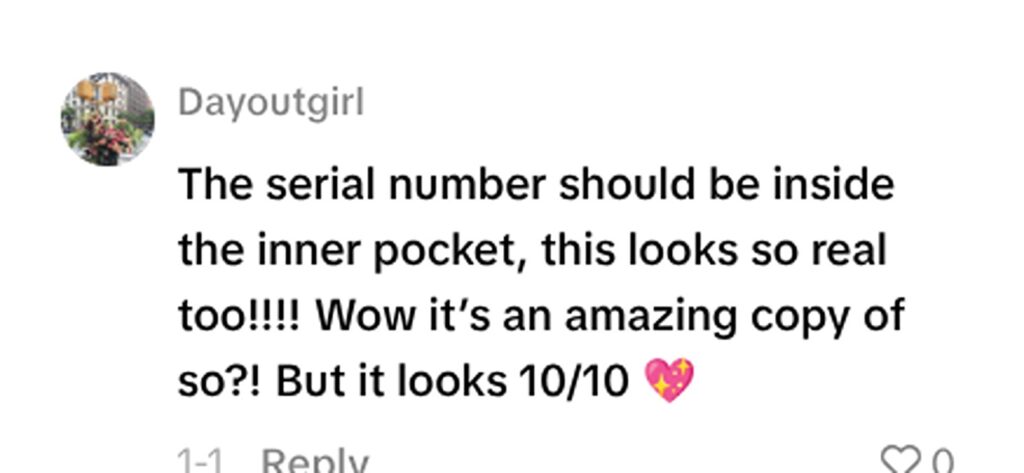 A savvy shopper snapped up a red Louis Vuitton bag worth over £1,000 for just £4 in a Manchester charity shop and now fans are debating if it is real.