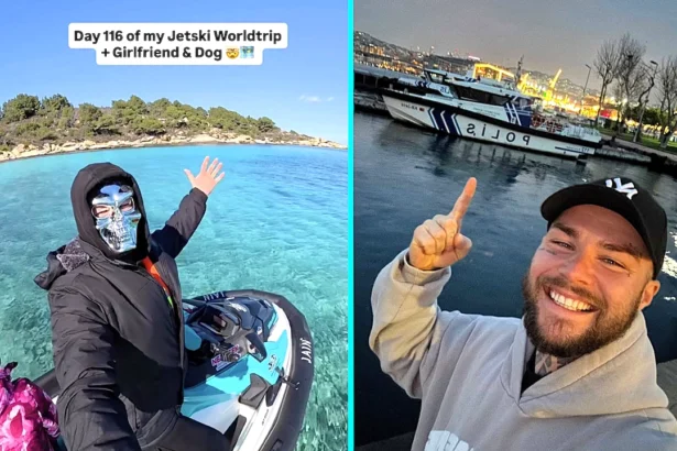 A German man has been travelling the world on a jet ski for over 120 days despite only riding one three times before - and plans to cross the Atlantic on his global adventure.