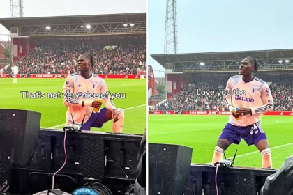 Aston Villa star Amadou Onana was caught laughing off cheeky abuse from Forest fans who called him a w***er. His calm and funny response had the whole crowd in stitches.