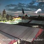Bizarre winged creatures were caught on camera flying past a luxury hotel in Mexico City. The strange clip has gone viral with thousands debating what the mysterious objects really are.